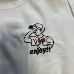KAO YORI NAKAMI 刺繍 Tシャツ ホワイト