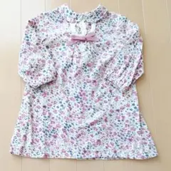 タルティーヌエショコラ　90cm　長袖　ワンピース　花柄　秋　冬　入園式