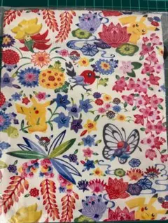 ポケモン　フラットポーチ ポケモンセンターオキナワ　紅型デザイン