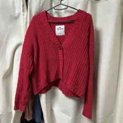 HOLLISTER 赤 カーディガン Sサイズのサムネイル
