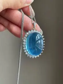 ⭐︎【高級】天然 アクアマリン ペンダントトップ s925 21.8g - メルカリ