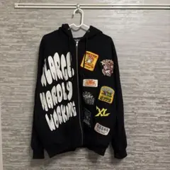 XLARGE ジップアップパーカー ワッペンロゴ