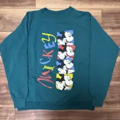 Mickey スウェット M ミッキー レディース キッズ ディズニー グリーンのサムネイル