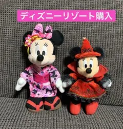 美品 ミニーマウス ぬいぐるみバッジ セット 浴衣 夏 ハロウィン ディズニー