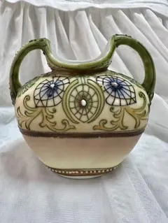オールドノリタケ　点盛り　線盛り　ハンドル付き　花瓶のサムネイル