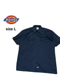 ★Dickies★半袖★ワークシャツ★1574★ネイビー★size L★のサムネイル