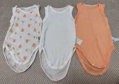 ユニクロ　メッシュノースリーブ肌着3枚セット 80cm ボディースーツ