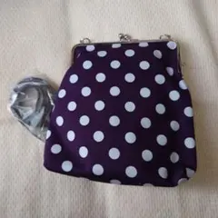 がま口　ショルダーバッグ