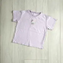 anyfam　刺繍　半袖Tシャツ　ユニコーン　紫