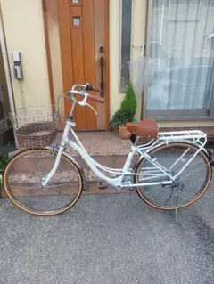 送料無料相談可！27インチ自転車！淡いピンクシルバー！ダイワサイクル