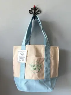 Trader Joe's ミニキャンバストートバッグ　ブルー