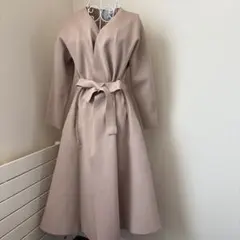 ロングコート ウエストリボン付き　グーコミューン