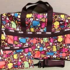 未使用 レスポートサック ねずみ ボストンバッグ ブラウン 茶 ネズミ ボストン