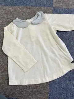 BREEZE 丸襟ドット柄長袖Tシャツ 90