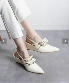 サンダル　パンプス　fabby fabby ポインテッドリボンミュールのサムネイル