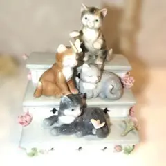 シャーリーテンプル ノベルティ 猫の音楽会 ピアノ 音符 帽子箱 ギフト 