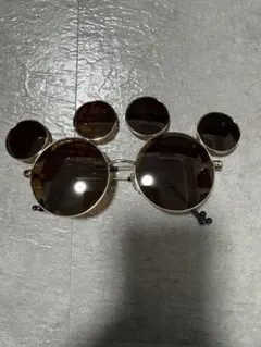 【二日間大特価】ディズニー 公式 ミッキー サングラス ゴールド