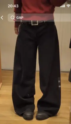 GAP 黒 エクストラバギーデニム　完売品　希少　極太