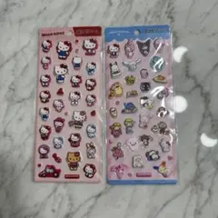 即発❣️ ハローキティ　サンリオキャラクターぷっくりシール　２種