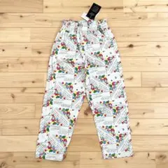 新品　マーキーズ　ツイルハイウエストフリルパンツ　総柄　ウエストゴム　140cm