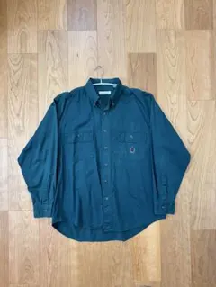 Bugle Boy Company 長袖シャツ 古着 刺繍 Lサイズ グリーン