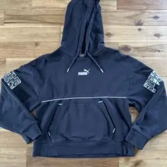 PUMA ブラック フード付きパーカー M