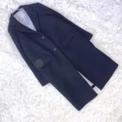 『ビーミングバイビームス』 (L) ロングチェスターコート ウール混 上品 羽織