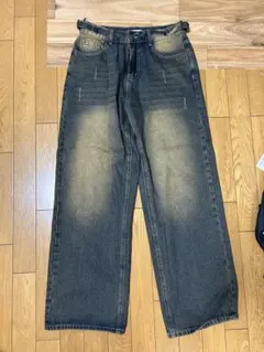 YOLO 2タックストライプワイドデニムスラックス - メルカリ