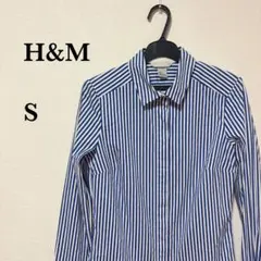 H&M ストライプ柄長袖シャツ Sサイズのサムネイル