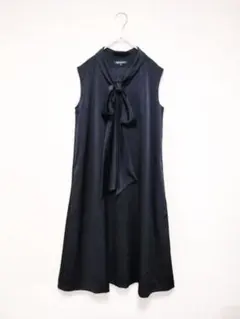 美品　23区 Applaudir　ボウタイサテンワンピース　ブラック　32