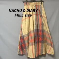 NACHU & DIARY チェック ロングスカートF 美品のサムネイル