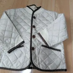 【美品】子供用　男女兼用　キルティング　アウター　ベージュ　　90cm
