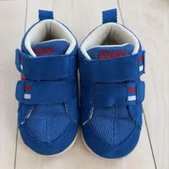 ASICS ベルト付きスニーカー 13.5cm 青