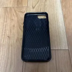 iPhone8用　黒いレザー製フリップケース