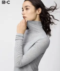 ユニクロ　UNIQLO 極暖　ヒートテックカシミヤブレンドタートルネックT 長袖