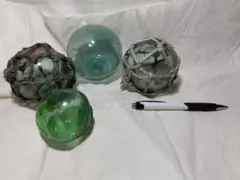 ♪小さいガラスの浮き玉 漁具　4こ