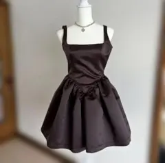 ベネデッタグリーン ワンショルダー サテン マキシドレス miss rosier