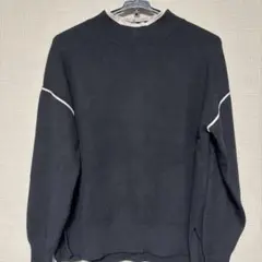 GLOBAL WORK メルティパイピングプルオーバーブラック セーター L