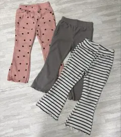 SHEIN キッズ　フレアパンツ　女の子　3点　110cm
