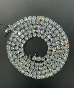 海外ラッパー着用！！シルバーテニスチェーンネックレス！