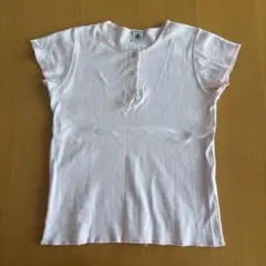 プチバトー 10ans 138㎝ 半袖パジャマ 上衣のみ ピンク