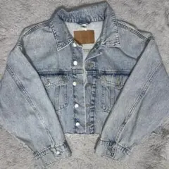 クロップドデニムジャケット M