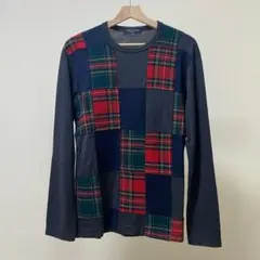 COMME des GARÇONS HOMME 薄手のパッチワークウールニットのサムネイル