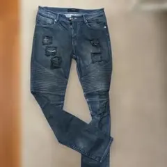 【y2k】⭐︎ STANPD ⭐︎ダメージ加工 デニムパンツ　32