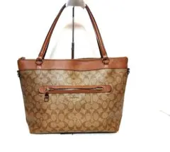 COACH トートバッグ シグネチャー レザー