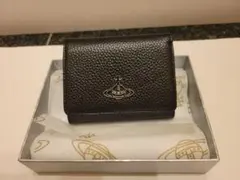 VivienneWestwood ミニ財布　ブラック　シルバー　三つ折り財布