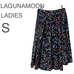 B237◯ LAGUNAMOON デザイン アシンメトリー 花柄 スカートのサムネイル