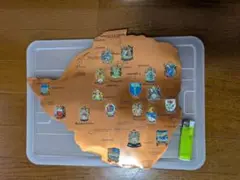 ジンバブエ 地図 銅製 プレート　壁掛け紐付き