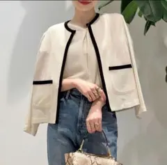 極美品✨ボールジィ カラミ ノーカラー ジャケット 洗える