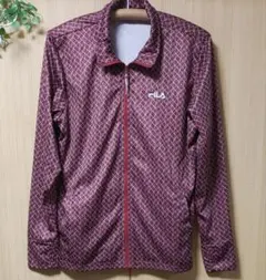 FILAフィラ総柄ワイン色ジップアップL 上着